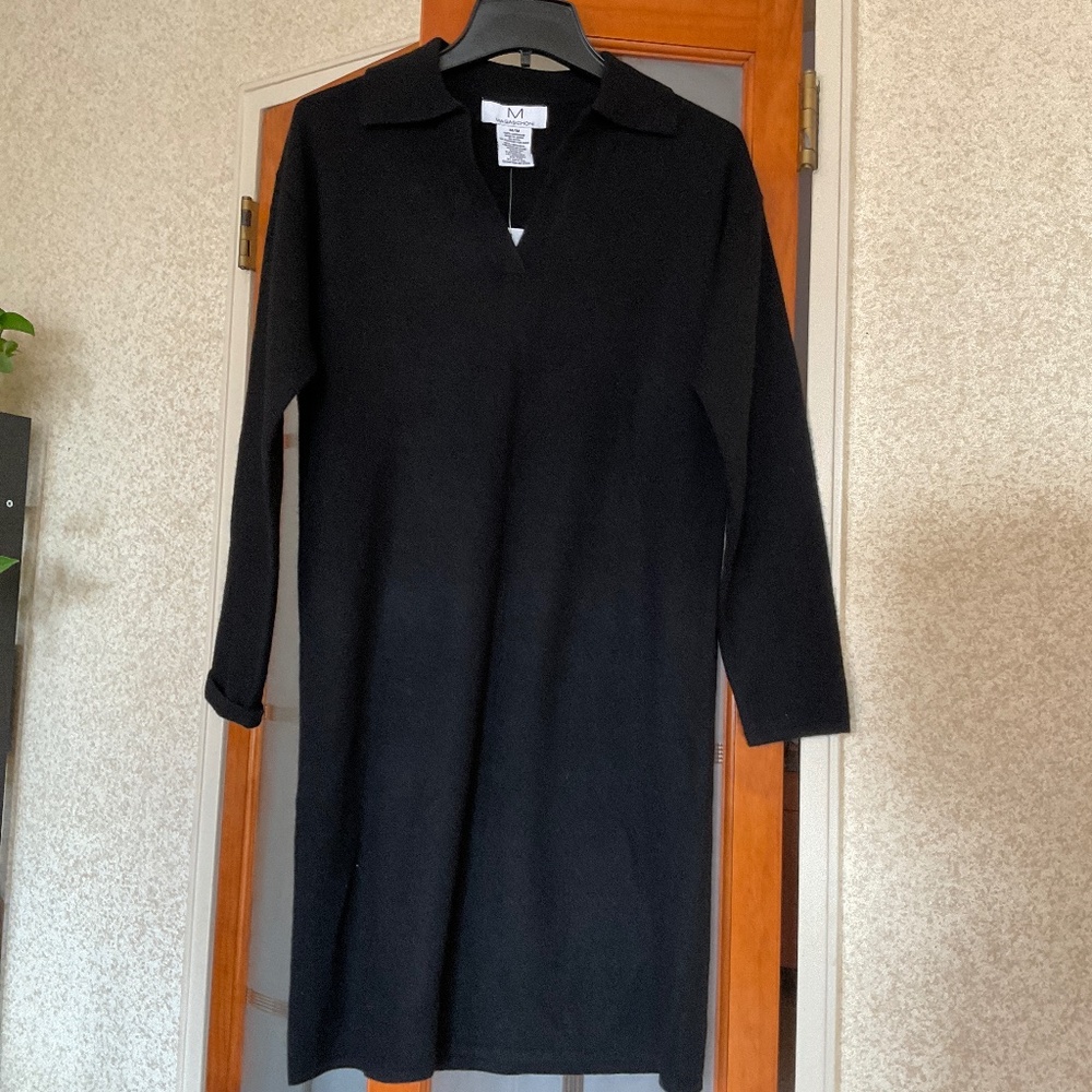 MAGASCHONI cashmere new black dress